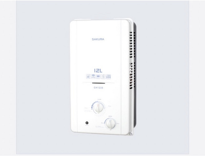 SAKURA 櫻花 GH1235 12公升屋外型傳統熱水器，家庭適用，安全可靠, 優惠8000