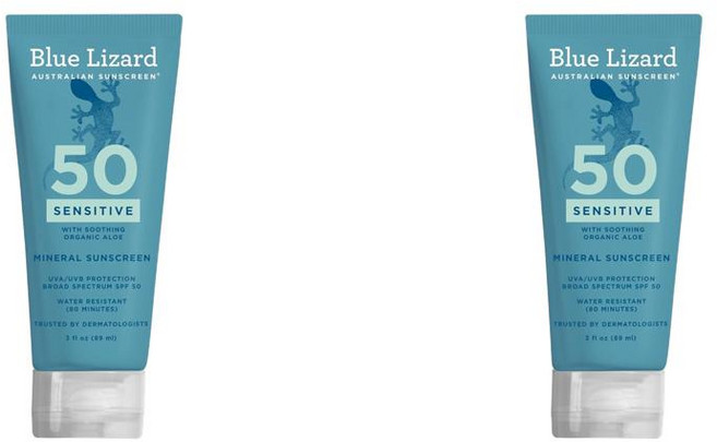 Blue Lizard 블루리자드 센시티브 미네랄 선크림 SPF 50, 2개