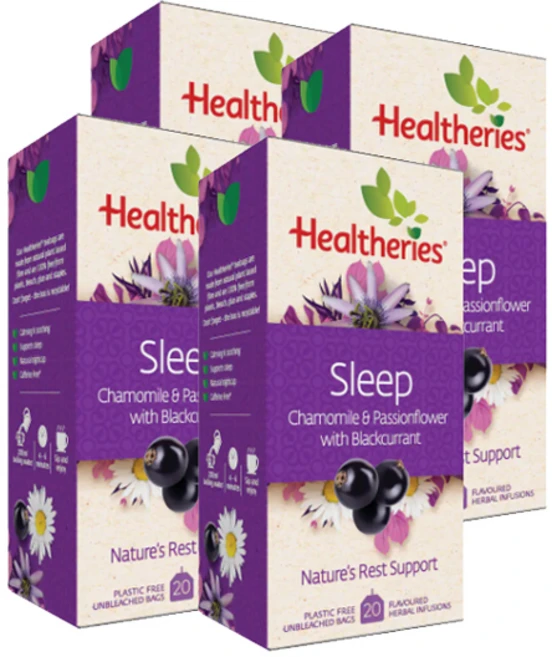[헬써리스] 슬립 카모마일&블랙커런트 허브티 20티백X4 - 쿠팡