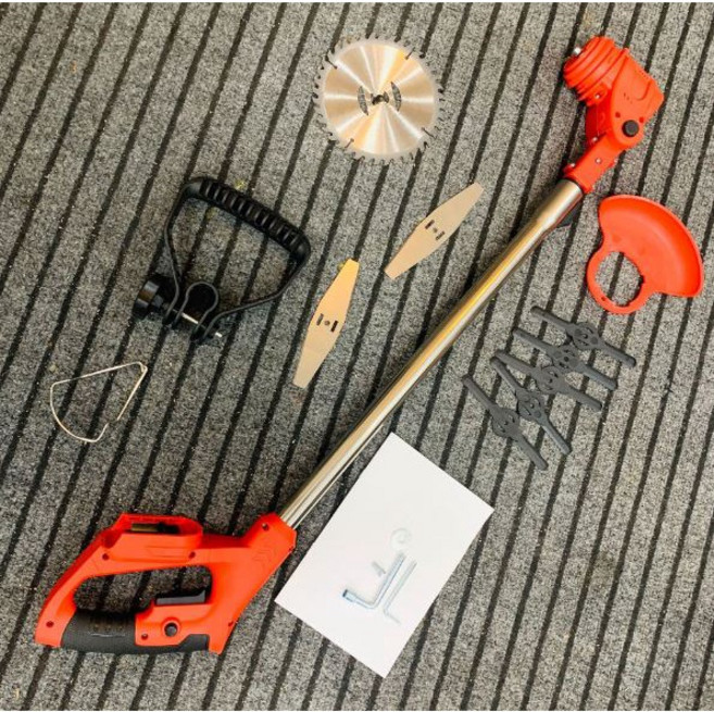 鋰電割草機 (牧田款) 紅色充電式家用小型割草機/草坪修剪機, 1個, JJ割草機低價款 紅空機+配件(無電池)