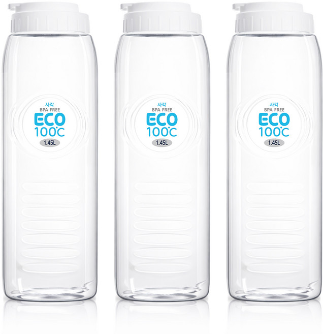 에이엘에스 에코100도C 물병 국내생산, 3개, 1.45L, 화이트