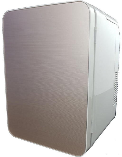 兩用款鏡面烤漆10L大容量冷暖小冰箱 宿舍手提 免變壓器, 金色