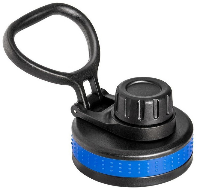 Prurex 하이드로 플라스크/써모플라스크/타케야/심플 모던/아이언 °플라스크 5.7cm2.28인치 넓은 입구 32/40/50/64온스 물병 교체용 누출 방지 스포츠 캡그린, 블랙+블루