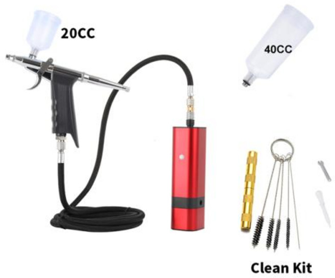 분무기 전기분무기 동력분무기 전기동력분무기 고압분사기 충전식분무기 농약분무기 엔진고압분무기 오리지널 제조 휴대용 에어 브러시 미니 압축기 다목적 탄 마스터 음식 색칠 쿠키 케이크, CHINA, C