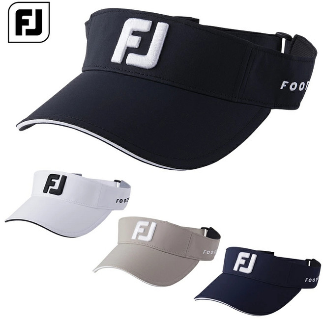 풋조이 슈즈 아이콘 베이직 선캡 바이저 골프모자 남성용 2025년 새상품 FH25VBSC, 1개, 1.블랙