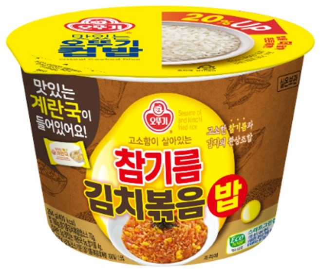 오뚜기 컵밥 참기름 김치볶음밥, 264g, 6개