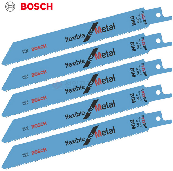 보쉬 컷쏘날 컷소날 S922BF 금속용 메탈 철재 6인치 5PCS, 5개