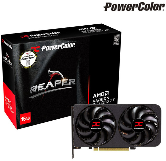 PowerColor 라데온 RX 9060 XT Reaper OC D6 16GB 대원씨티에스