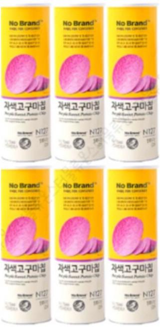 노브랜드 자색고구마칩, 110g, 6개