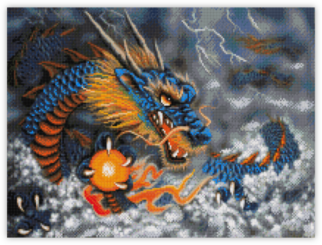 블링블링 캔버스형 보석십자수 60 x 45 cm, CV-068(좌청룡), 1세트