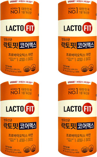 락토핏 종근당건강 생유산균 코어맥스, 30g, 4세트