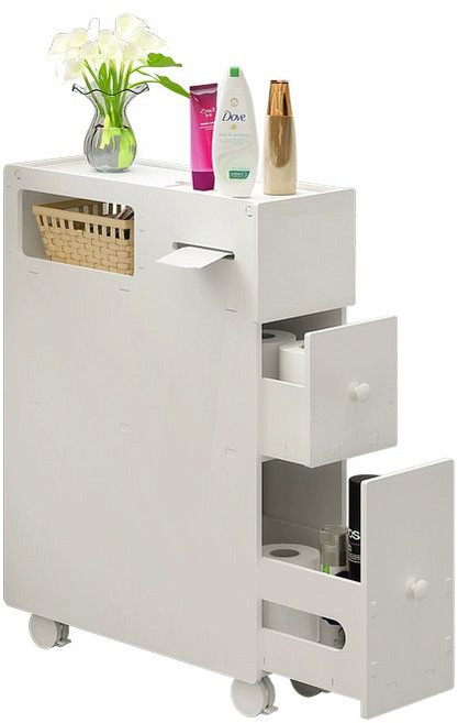 욕실 슬림 수납장 선반 화장실 수건장 건식 거울 수납 인테리어 정리함 서랍 좁은 깔끔한, 231 길이44너비22.5높이74cm