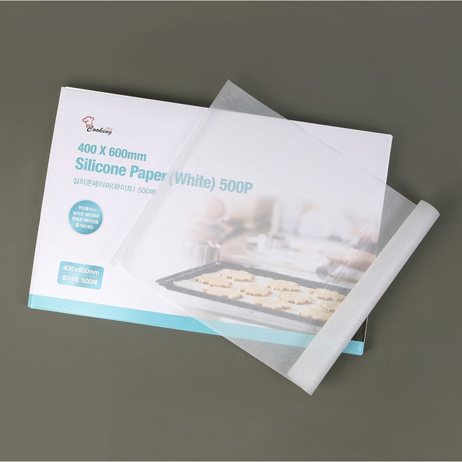 쿠킹플러스 실리콘페이퍼(화이트)500매, 1개