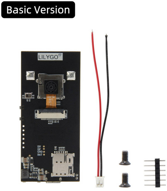 LILYGO SIMCAM 32 무선 카메라 블루투스 보드 적응 IR 모듈 CUT OV2640 와이파이 CAM PCIE S3 OV5640 SIM 개발, CHINA_Basic Version | OV2640, Basic Version