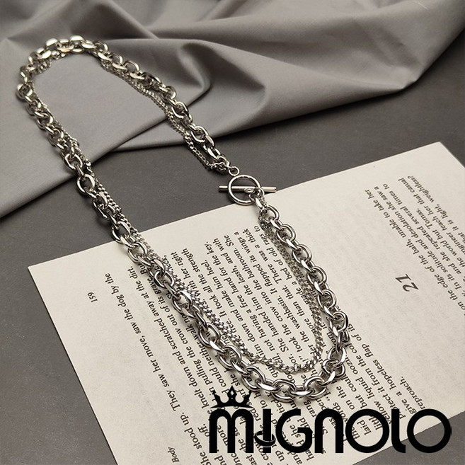 MIGNOLO 復古項鍊 鈦鋼項鍊 百搭 粗項鍊 嘻哈項鍊 316L醫療鋼