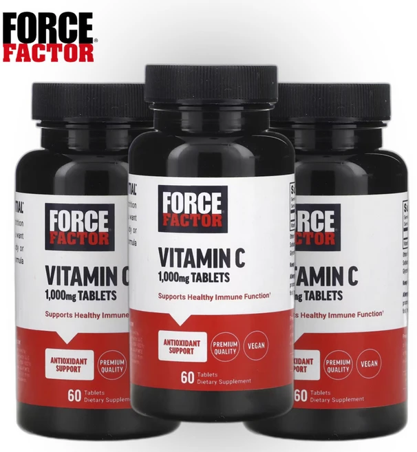 포스팩터 포스펙터 Force Factor 비타민 Vitamin C 1000mg 60정 3개 - 쿠팡