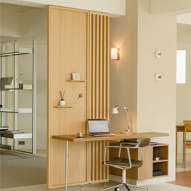 우드레이 셀프 가벽 인테리어 스트라이프 파티션 원목 파티션 주방 사무실 침실 거실 원룸 현관 공간분리 나무 우드 가림막 칸막이 가벽 만들기, 넓은간격, 블랙