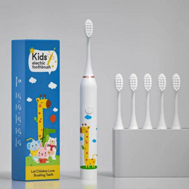 Xiaomi Mijia 새로운 어린이 소닉 전동 칫솔 어린이를위한 전기 만화 칫솔 어린이 전동 칫솔 교체, 7)H