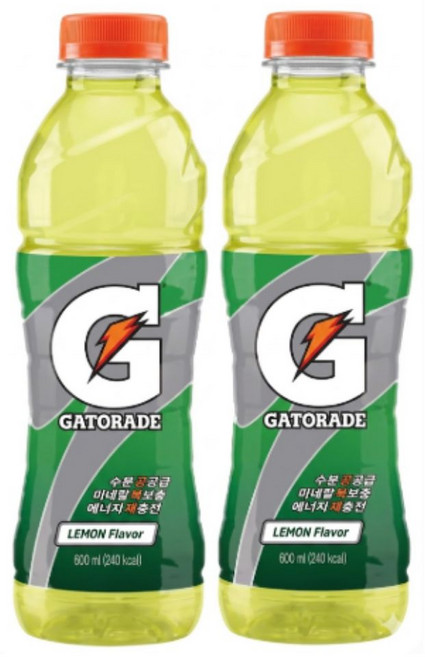 게토레이 이온음료 레몬 600ml 0pet 이온음료 / 스포츠 음료 / 레몬 음료 / 대용량 음료 / 청량음료, 20개