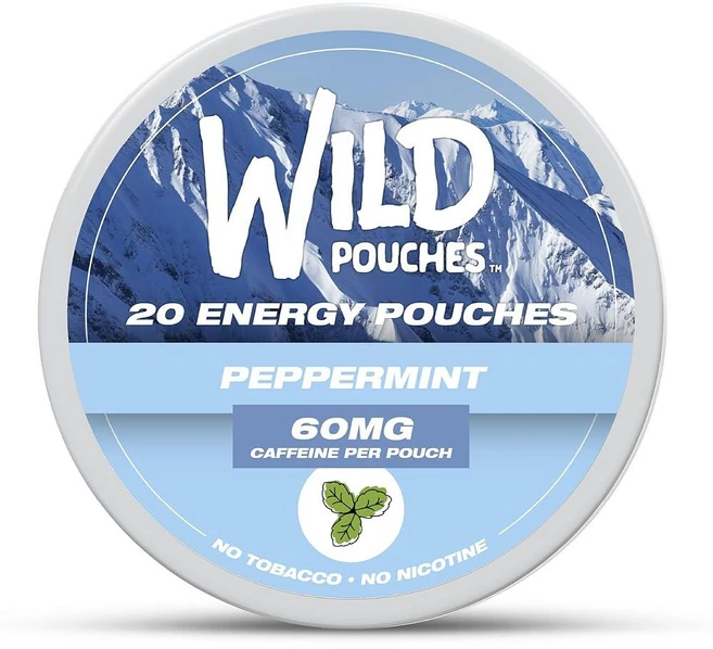 Wild 20 x 60mg Caffeine Pouches Nicotine Free Peppermint - Can of Energy Pouch, Wild 20 x 60mg Caffeine Pouche - 쿠팡