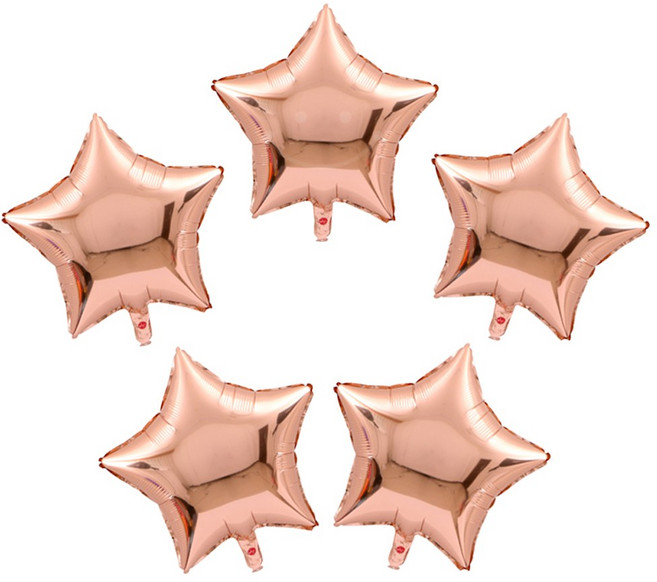 스타 은박풍선(45cm) 풍선 장식 파티용품 [에브리띵스마일] 1054, 5개, 로즈골드