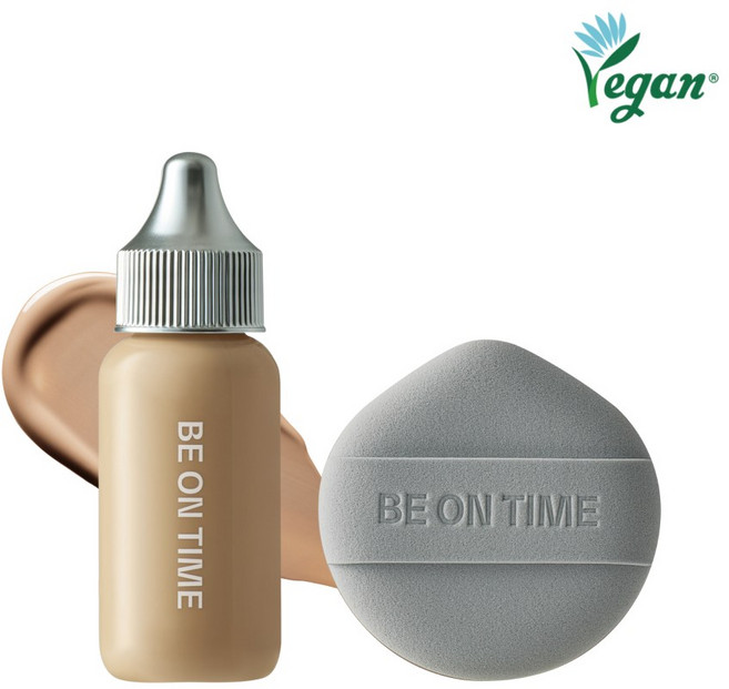 [비온타임] 글로우 핏 파운데이션 + 루비셀 퍼프 세트, 115호(23호), 핏 라운드 퍼프, 1개