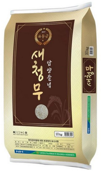 농협 국내산 담양들녘 새청무 백미, 10kg, 1개, 특등급