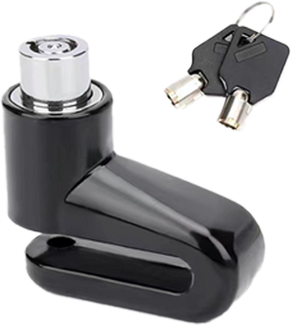 로니베이 오토바이 디스크락 도난방지 잠금장치 자전거자물쇠, 1개, 블랙