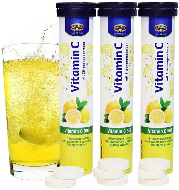 독일 크루거 발포비타민C 20정 - 쿠팡