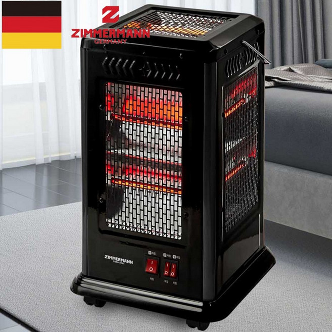 유니맥스 12KQB 이동식 오방 난로 사무실 전기 히터 업소용 오면히터 가정용 전기난방기, 전기히터