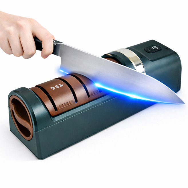 그라디우스 날카로운 초고속 무선 전동 칼갈이, 1개, 다크그린