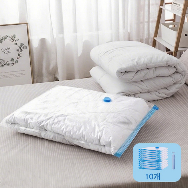 ZOZI 대형 진공 의류용 이불압축팩10P+ 전용펌프 세트, 1개, 10개입