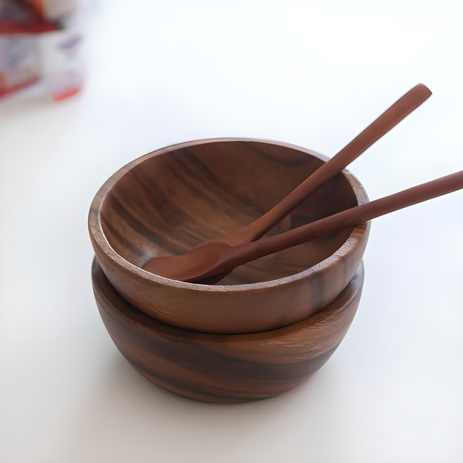 니코트 우드 요거트 샐러드볼 S, 2개