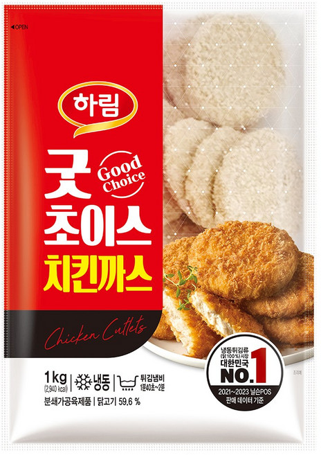 하림-치킨 까스 1000g, 4개, 1kg