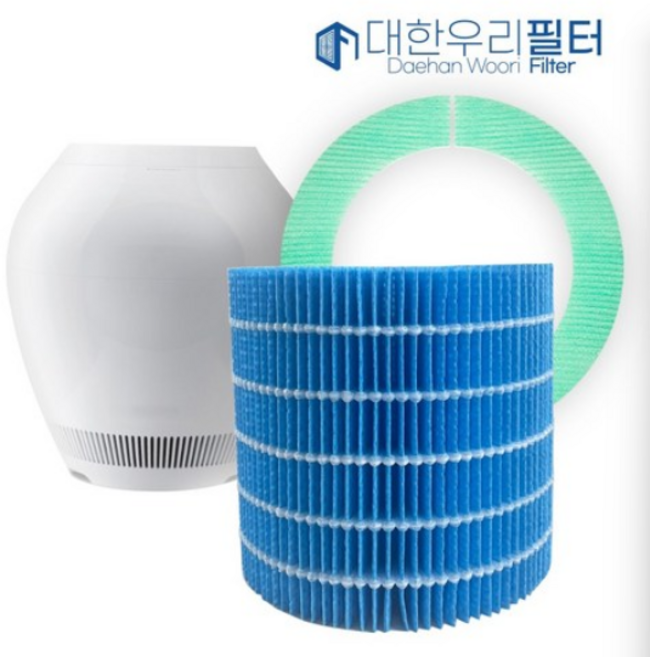 대한우리필터 발뮤다 가습기 필터세트 호환 ERN-S100 ERN-1100SD-WK, 효소프리필터+가습기필터, 1세트