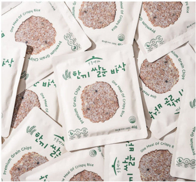[곡물명가 공장직판] 한끼쌀눈바삭46g 10봉 + 누룽지450g 1봉(서비스) . 쌀눈쌀 100%국내산 누룽지 스낵 . 해썹인증. 얇고 더욱 바삭+고소한 맛, 10개, 46g