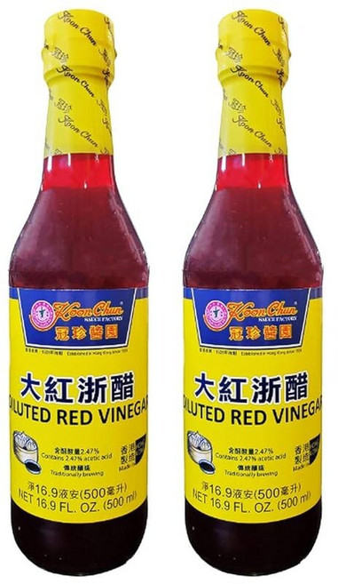 쿤춘 희석식 적 식초 2팩 총 1000mL, 1개, 1L