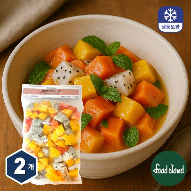 냉동 혼합 과일 3종 과일믹스, 2개, 1kg