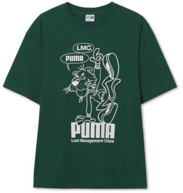 푸마 puma 푸마LMC 그래픽 반소매 티셔츠 - 그린 940067-03