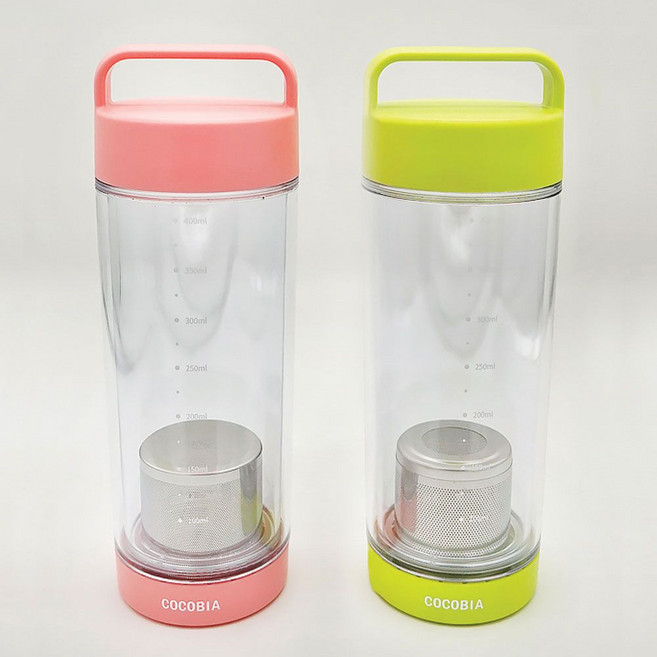 스마트 에코 텀블러 480ml 핑크 필터 물병 티포트 티포트 물통 차텀블러 필터 차우리기 휴대용 dew+796Zv