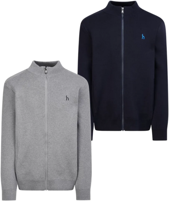 헤지스 남성 25SS 로고자수 면 100% 집업 니트 95 ~ 115 Size