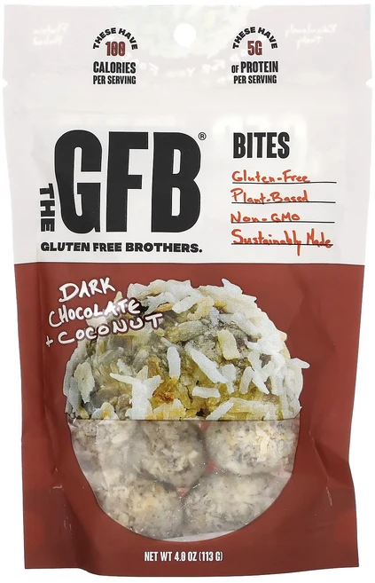 지금 곧 품절됩니다 The GFB 글루텐 무첨가 바이트 다크 초콜릿 코코넛 113g(4.0oz) 서둘러주시면 감사하겠습니다, TheGFB글루텐무첨가바이트다크초콜릿코코넛113g40o - 쿠팡