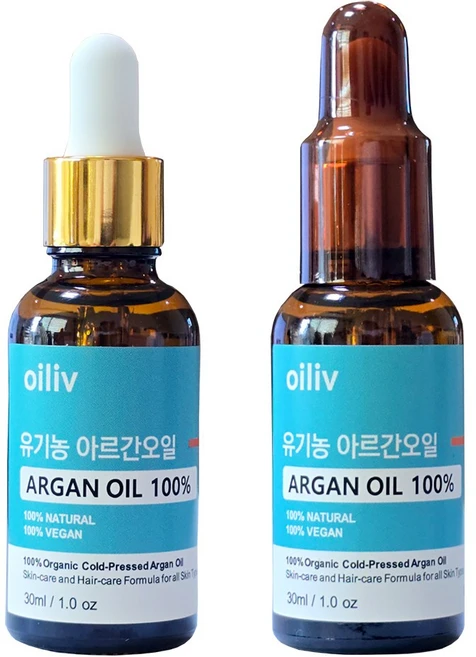 오일리브 유기농 아르간오일 원액 100% 보습오일 (1+1 특별행사) 30ml+30ml, 2개, 30ml - 쿠팡