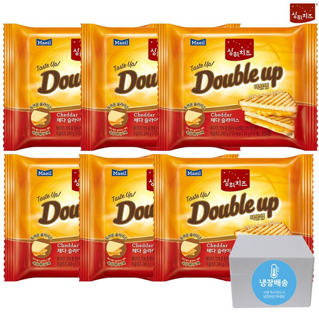 상하치즈 더블업 체다치즈 슬라이스, 24g, 60개