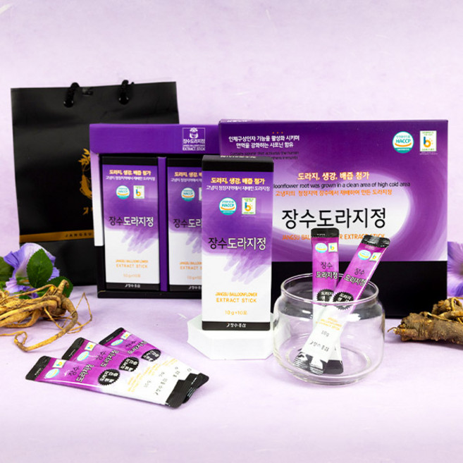 [장수] 100% 국내산 도라지로 만든 도라지스틱 30포, 1개, 300g