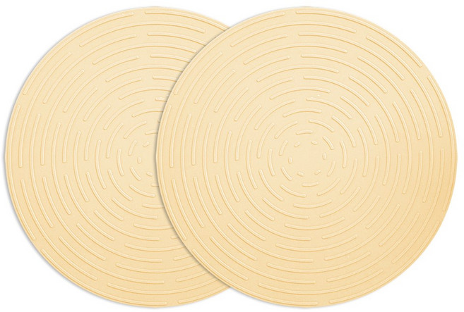 더하리 국산 실리콘 인덕션 보호매트 (1+1), 버터옐로우 25cm, 2개