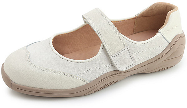 비버리힐즈폴로클럽 여성 메리제인 천연 소가죽 벨크로 스트랩 드라이빙슈즈