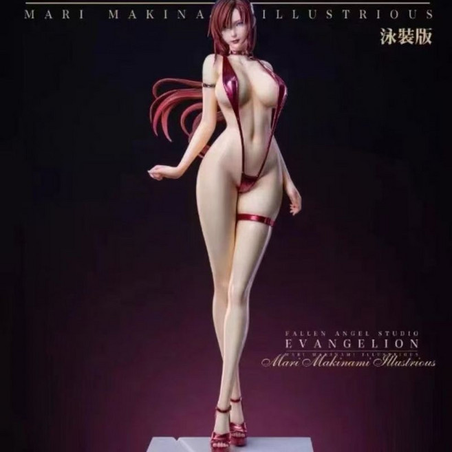에반게리온 수영복 마리 아스카 마키나미 아름다운 애니메이션 피규어 트렌디 토이 모델 장식품, 수영복 마키나미 마리