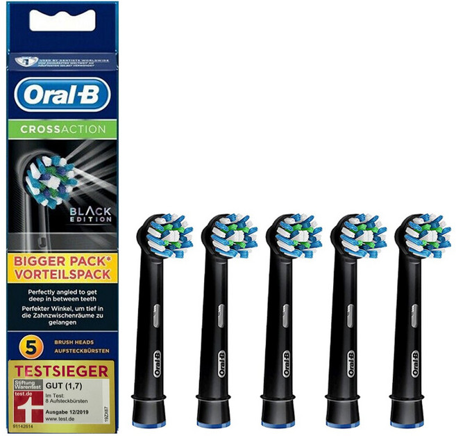 Oral-b Crossaction Electric Toothbrush Replacement Brush Head Refills 5 Count, 1개