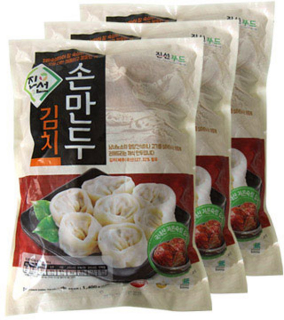 비건 채식 웰빙 김치손만두, 1.4kg, 3개